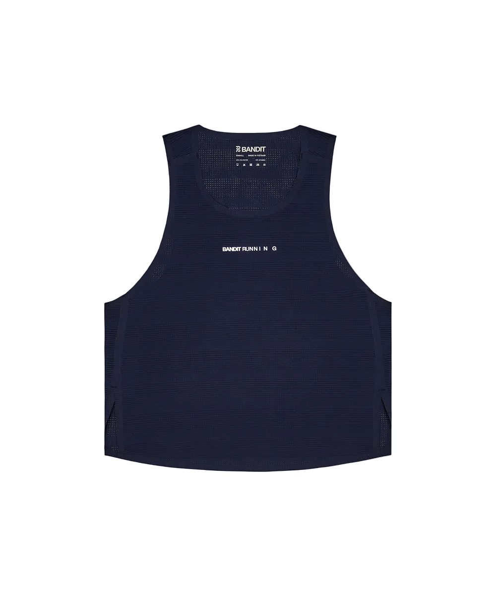 Women's Cooling Grid Singlet - Navy