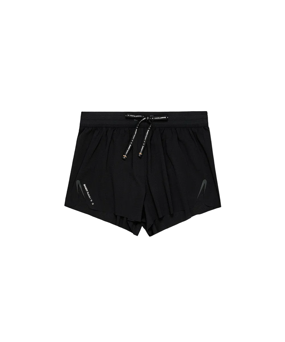 Women's Racing Ripstop 3" Split Short - Black