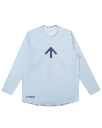 Arow Lightweight Tee Long Sleeve - Ice Flow and Crown Blue