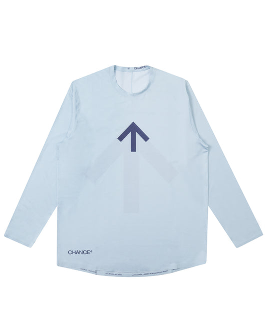 Arow Lightweight Tee Long Sleeve - Ice Flow and Crown Blue