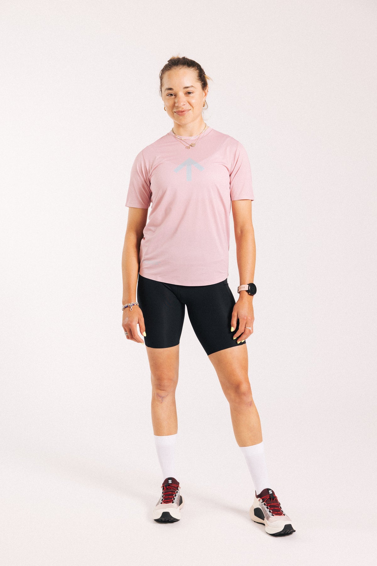 Arow Lightweight Tee - Blossom and Chrome