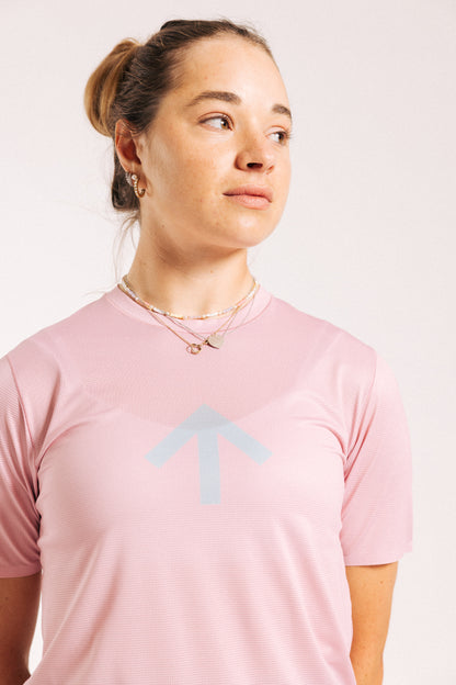 Arow Lightweight Tee - Blossom and Chrome