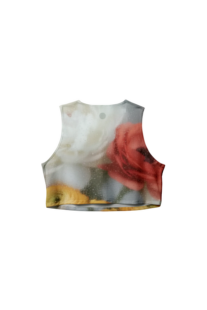Frosted Glass Crop Singlet - White
