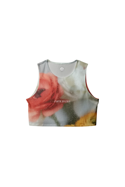 Frosted Glass Crop Singlet - White