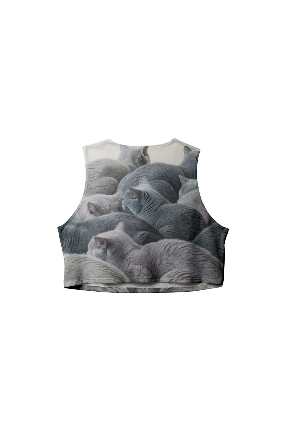 British Shorthair Crop Singlet - Grey