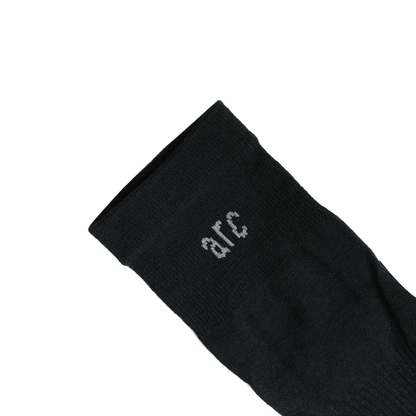 Run Toe Quarter Socks - Black