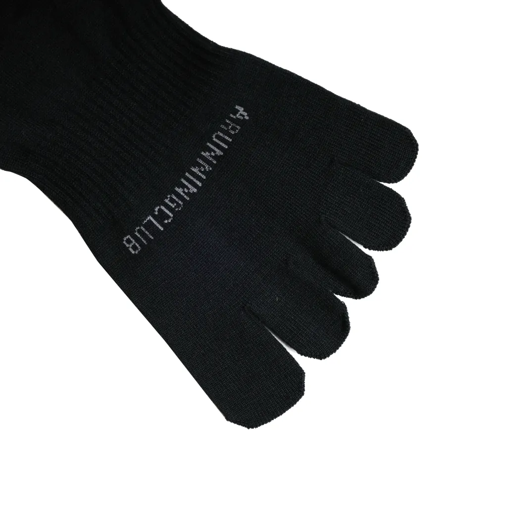Run Toe Quarter Socks - Black