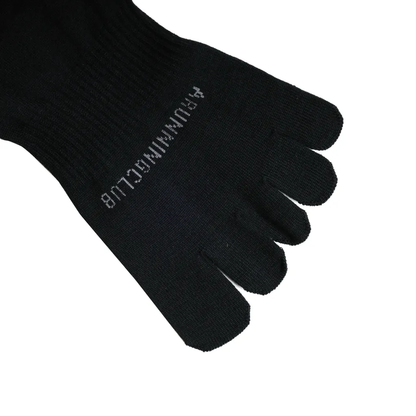 Run Toe Quarter Socks - Black