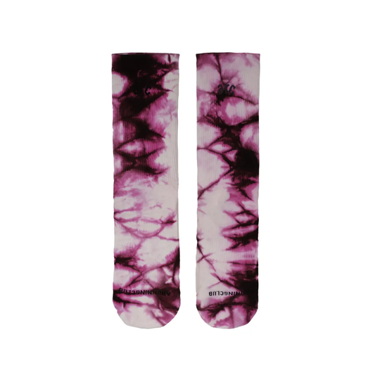 Marble Run Crew Socks - Burgundy