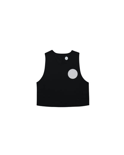 Black Crop Singlet - Black