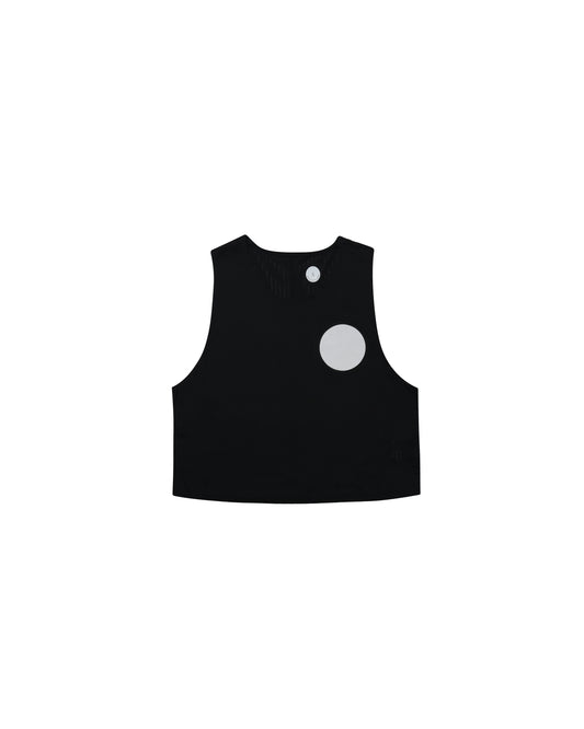 Black Crop Singlet - Black
