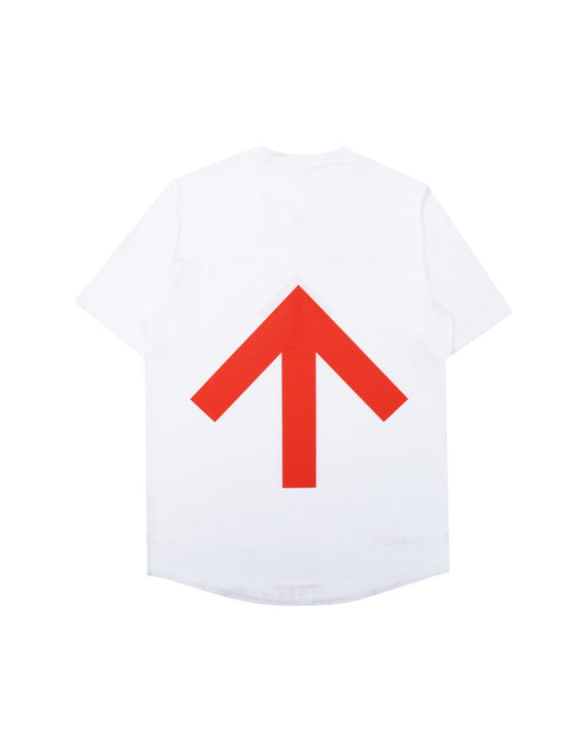 Arow Lightweight Tee - White and Ordnance Orange