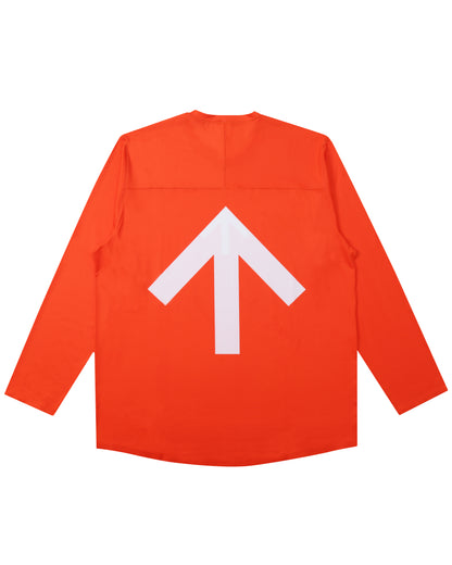 Arow Lightweight Tee Long Sleeve - Ordnance Orange and White