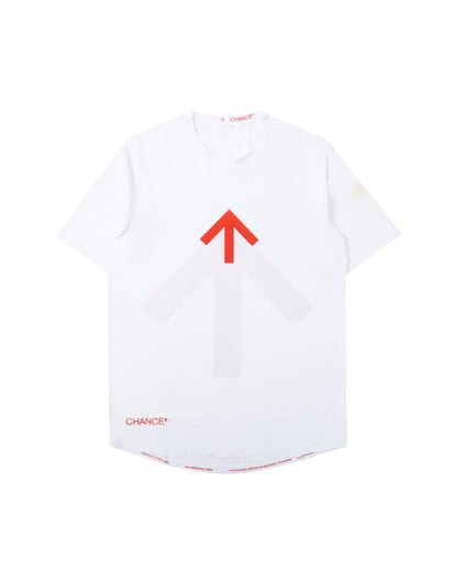 Arow Lightweight Tee - White and Ordnance Orange